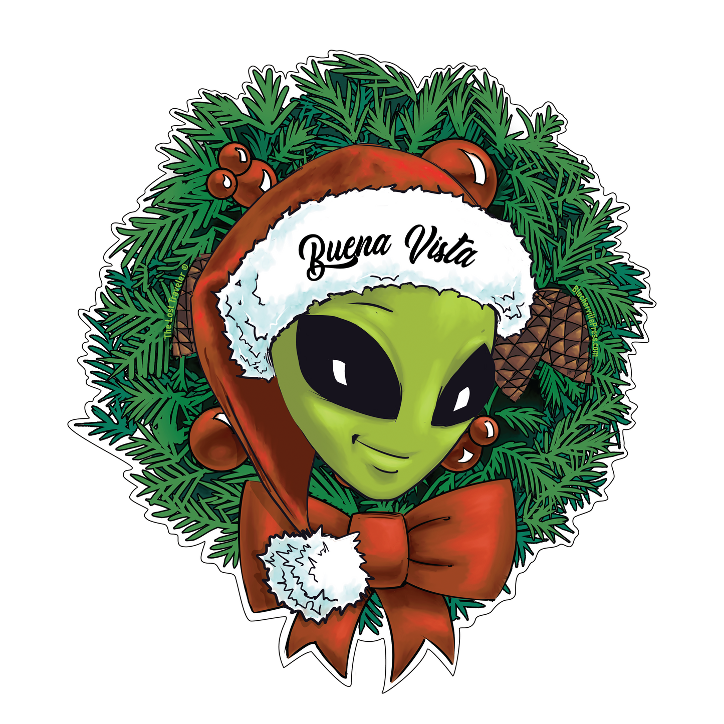 The Christmas Wreath Sticker
