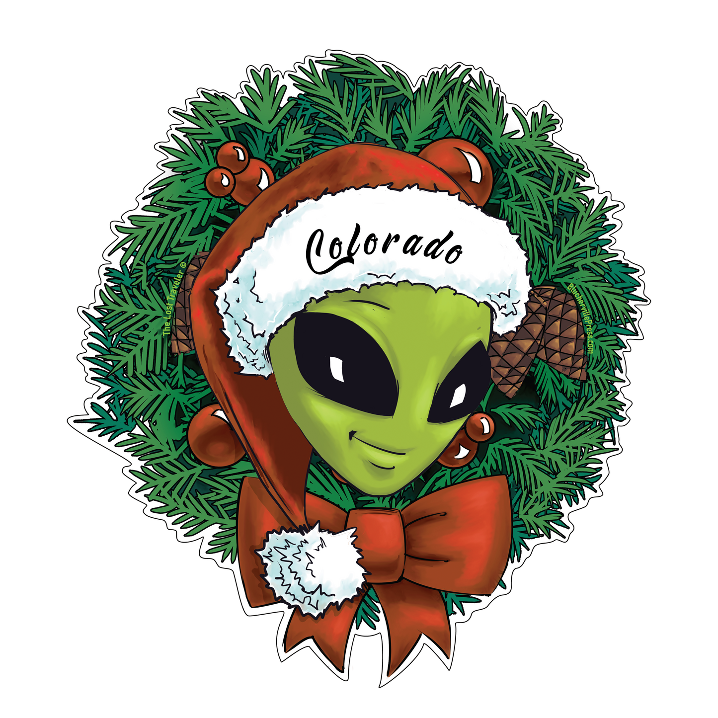 The Christmas Wreath - Sticker