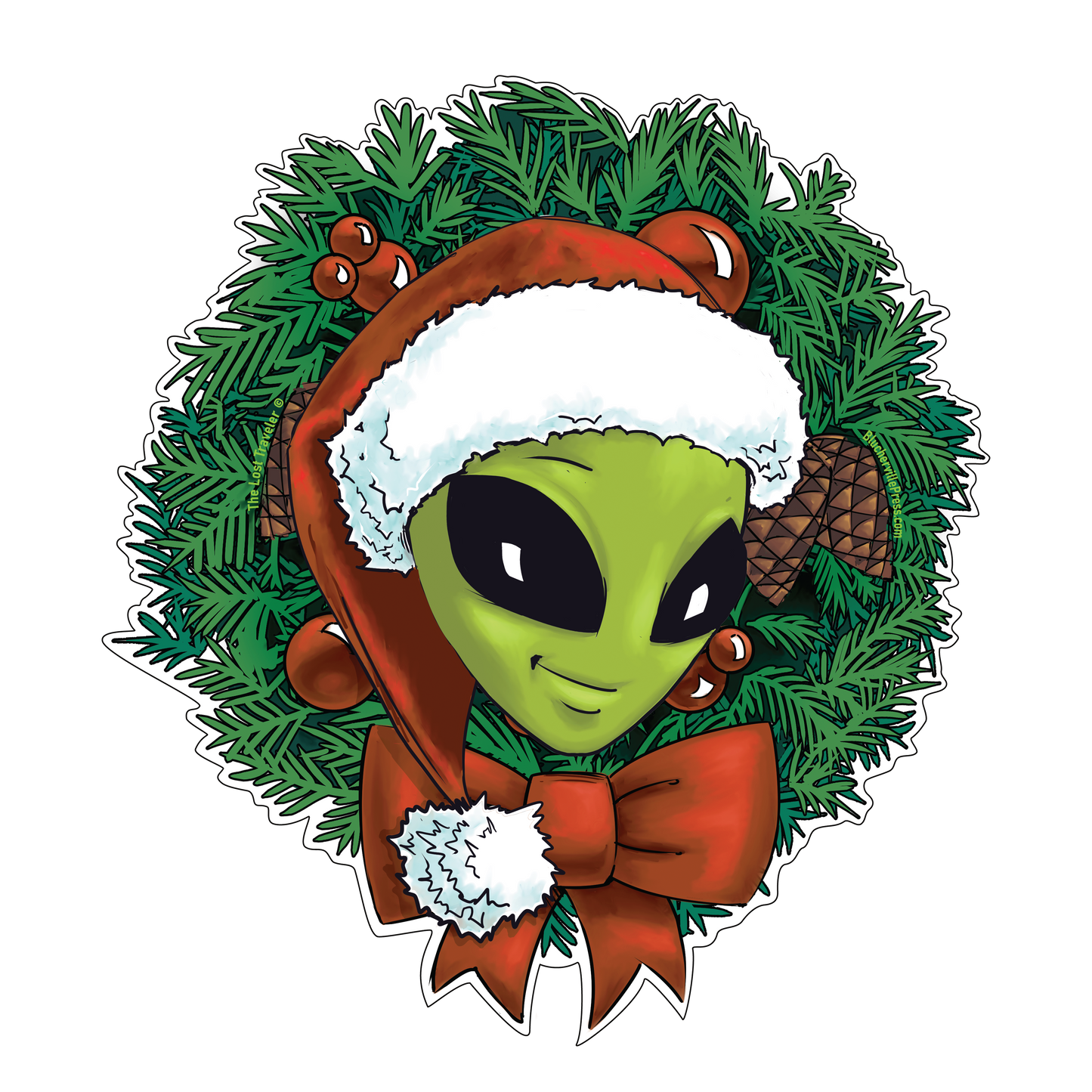 The Christmas Wreath - Sticker