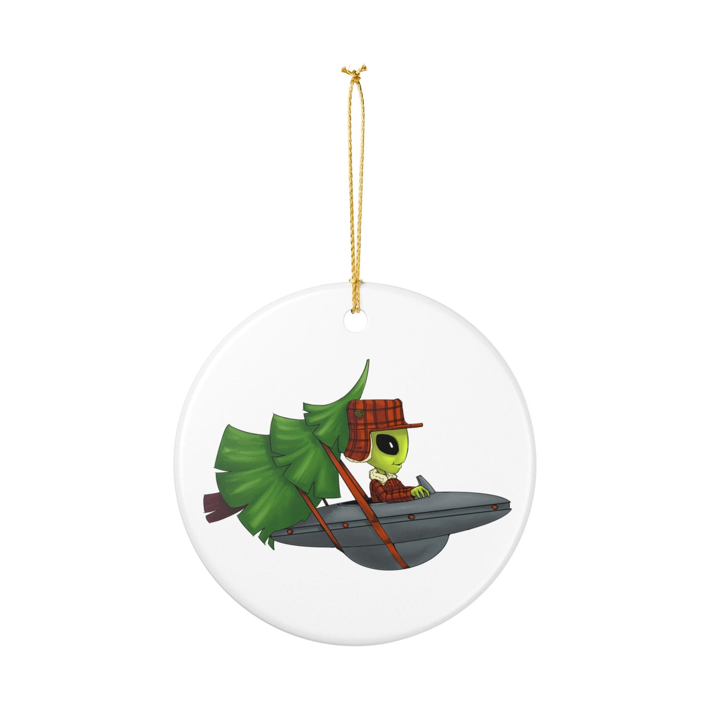The Tree Hauler Ceramic Ornament