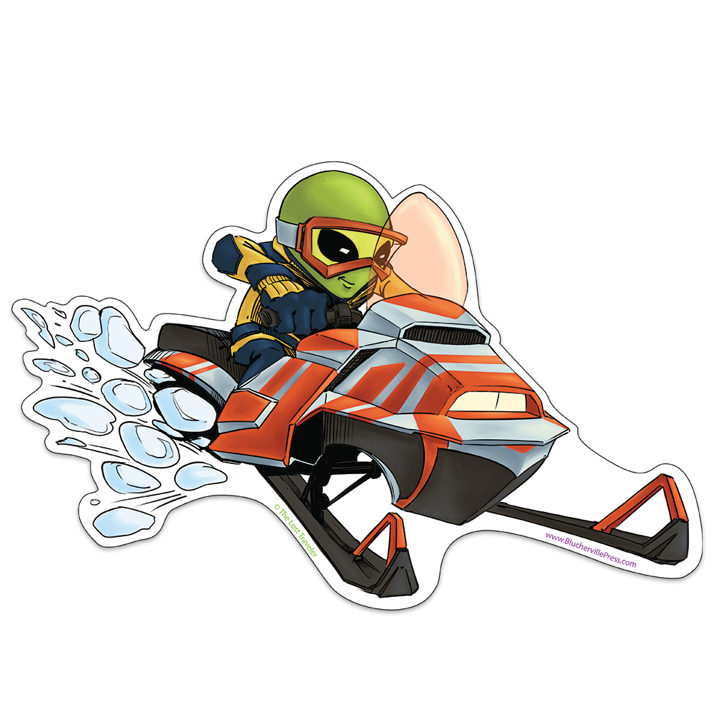 The Snow Sledder Sticker